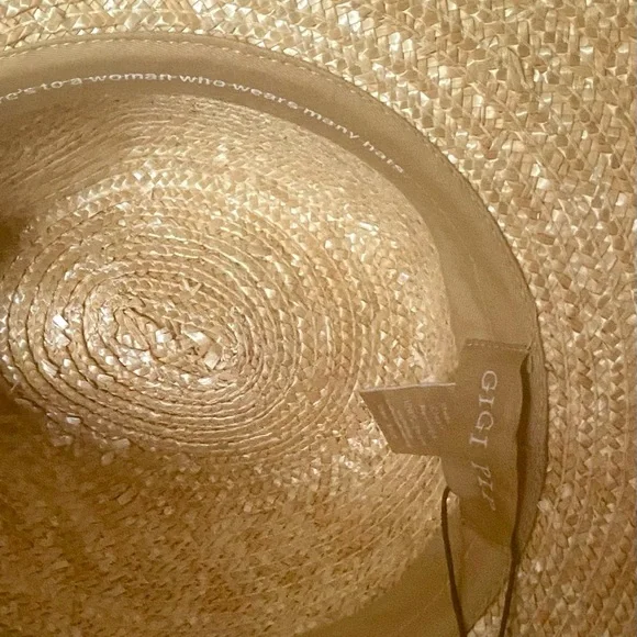 GIGI PIP Tan and Beige Wide-Brimmed Straw Hat - Picture 4 of 11